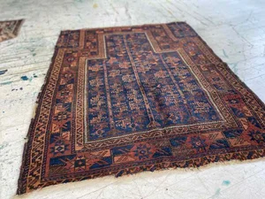 Baluch rug 2枚セット※専用ページ！ Square Baluch Prayer rug, 3x4 — Weft & Wool